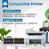 Toner PINALL 067H 067 pre tlačiarne Canon i-SENSYS MF657cdw, MF655cdw, MF651cw, LBP633cdw, LBP631cdw – čierny, azúrový, žltý, purpurový, 4-dielne balenie 2