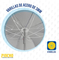 Pincho 180 cm összecsukható napernyő motorkerékpárhoz biciklhez UV védelmes UPF50+ - Pistachio Green 5