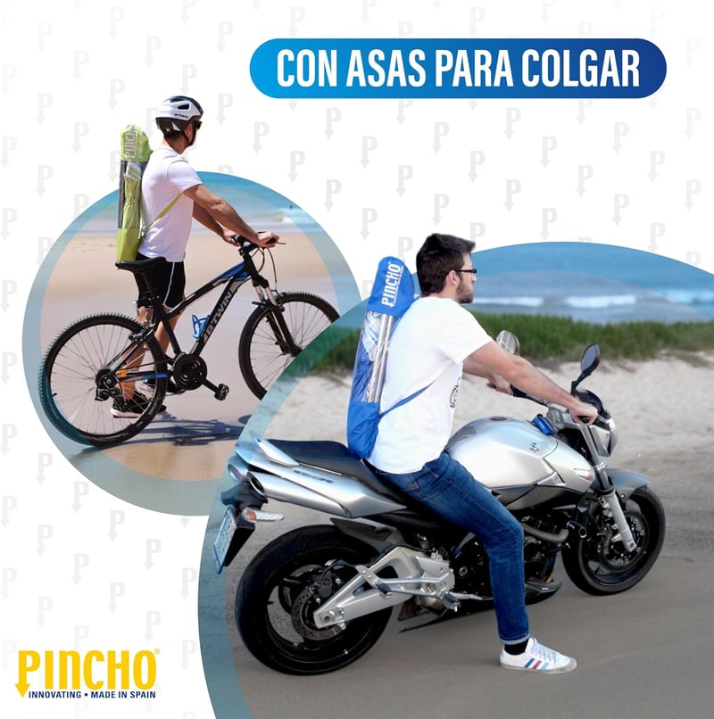 Pincho 180 cm összecsukható napernyő motorkerékpárhoz biciklhez UV védelmes UPF50+ - Pistachio Green