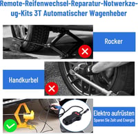 Pindex Elektromos Emelő 12V 1.5T - Távirányítós Autóemelő SUV-hoz és Személyautókhoz, 12-42 cm Emelési Magasság, Kék 4