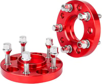 Pindex Keréknyomtáv Szélesítő 5x112 20mm - Audi A4 A5 A6 A7 Kompatibilis, 66.5mm Középfurat, 10db M14x1.5 Kerékcsavarral, Piros 2
