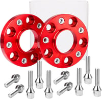 Pindex Keréknyomtáv Szélesítő 5x112 20mm - Audi A4 A5 A6 A7 Kompatibilis, 66.5mm Középfurat, 10db M14x1.5 Kerékcsavarral, Piros 6