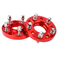 Pindex Distanceri za kotače 5x112 20mm - Kompatibilni s Audi A4 A5 A6 A7, 66.5mm centralna rupa, 10 kom vijaka za kotače M14x1.5, Crveni 1