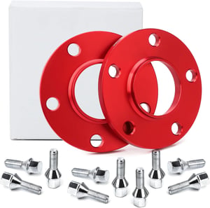 Pindex nyomtávszélesítő 5×120, 10 mm, BMW E36/E46/E90/E91/E60, 72,6 mm centrálás - piros (2 db)