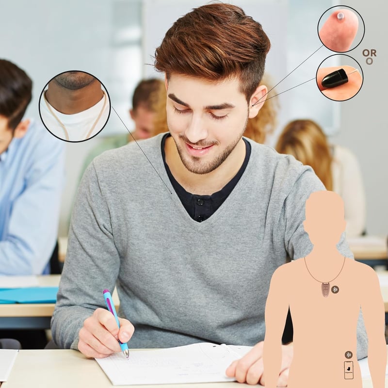 PingaOculto Nano V4 Bluetooth fülhallgató mikrofon és ragasztó szalaggal - Rejtett vezeték nélküli headset