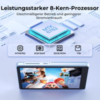 PINHUI 32GB MP3 prehrávač, Bluetooth 5.3, WiFi, Spotify, 4,5-palcový dotykový displej, prenosný MP4 hudobný prehrávač 3