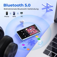 PINHUI 32GB MP3 prehrávač, Bluetooth 5.3, WiFi, Spotify, 4,5-palcový dotykový displej, prenosný MP4 hudobný prehrávač 4
