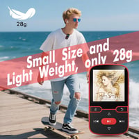 PINHUI MP3 lejátszó Bluetooth 5.3, 64 GB, csíptethető, FM rádióval és lépésszámlálóval 5