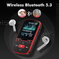 PINHUI MP3 lejátszó Bluetooth 5.3, 64 GB, csíptethető, FM rádióval és lépésszámlálóval 2