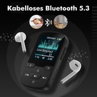 MP3 prehrávač PINHUI 64 GB s Bluetooth 5.3, klipom, FM rádiom a nahrávaním zvuku 3