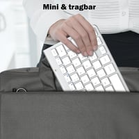 Mini bezdrôtová súprava klávesnice a myši PINKCAT 2,4 GHz, ergonomická, tenká, rozloženie QWERTZ, 12 FN tlačidiel, tichá, strieborná, pre PC, notebook a smart zariadenia 7