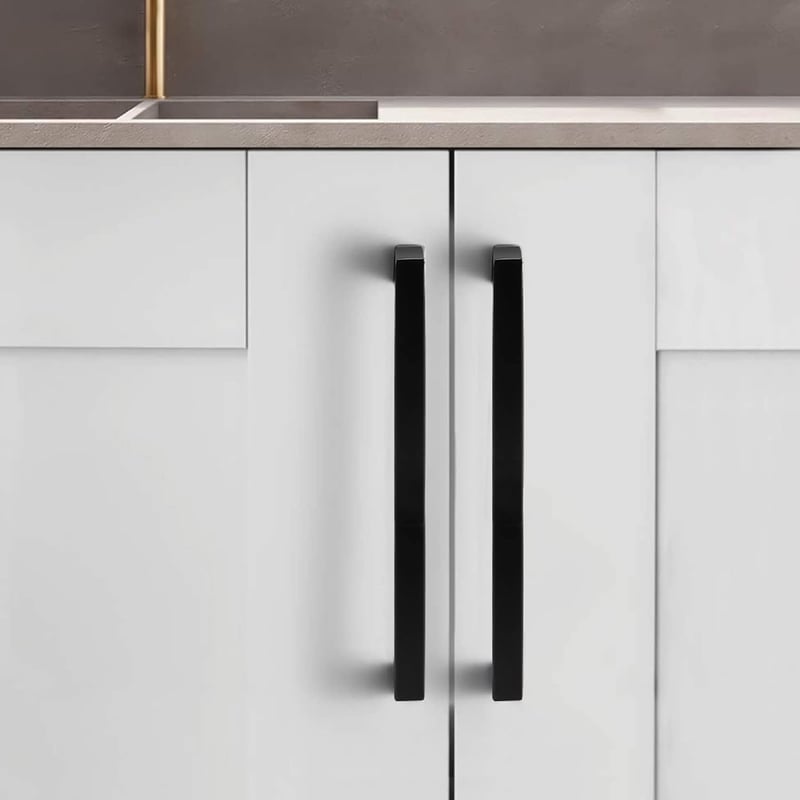 PinLin 160mm Mâner pentru Mobilă Negru T-Bar, 30 buc, Buton Dulap Bucătărie Sertar