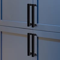 PinLin 20 db Fekete T-fogantyú Konyhaszekrényhez - Rozsdamentes Acél Fiókfogantyú 96 mm Lyuktávolsággal, 12 mm Szélességgel 6