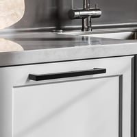 PinLin 30 db-os Fekete T-fogantyú Szett - Konyhai Szekrény Fiók Fogantyú Rozsdamentes Acélból, 160 mm Furattávolság, 12 mm Szélesség 4