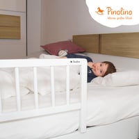 Pinolino Classic zábrana na detskú posteľ, ochrana proti vypadnutiu, biela lakovaná, 90x32x36 cm, drevená bezpečnostná zábrana pre malé deti 8