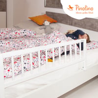 Pinolino Classic zábrana na detskú posteľ, ochrana proti vypadnutiu, biela lakovaná, 90x32x36 cm, drevená bezpečnostná zábrana pre malé deti 9