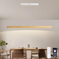 Pinrutar Fa LED Függőlámpa Étkezőasztalhoz - Távirányítós, Applikációval Vezérelhető, Állítható Színhőmérséklet, Fényerő és Magasság, Modern 1
