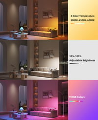 Nabíjateľná LED žiarovka Pinrutar s diaľkovým ovládaním, magnetická pätica E14, 3 teploty farieb + 9 farieb RGB, 480 lm, 3 časovače, na kempovanie a núdzové použitie, 2 ks 5