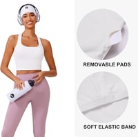 PINSPARK Párnázott Sportmelltartó Levehető Csészékkel Racerback Jóga Fitness, S-es méret 3