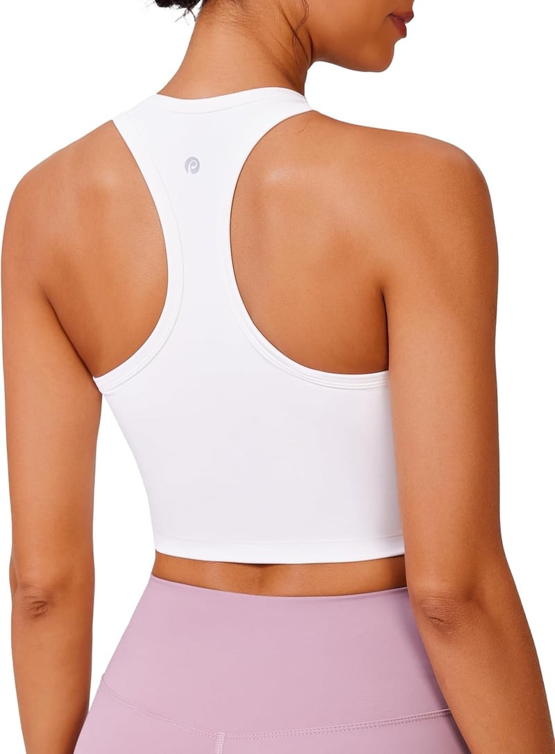PINSPARK Párnázott Sportmelltartó Levehető Csészékkel Racerback Jóga Fitness, S-es méret