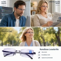 Pipihome samopodesive dioptrijske naočale 2 kom - Automatsko fokusiranje, filter plavog svjetla, naočale za čitanje za muškarce i žene 7