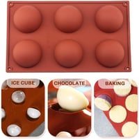 PIQIUQIU 3 darabos félgömb szilikon forma csokoládé, torta, zselé és mousse készítéshez 3