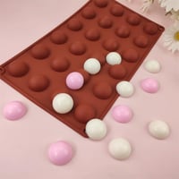 PIQIUQIU 3 darabos félgömb szilikon forma csokoládé, torta, zselé és mousse készítéshez 7