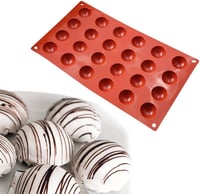 PIQIUQIU 3 darabos félgömb szilikon forma csokoládé, torta, zselé és mousse készítéshez 9