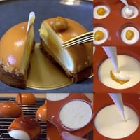 PIQIUQIU 3 darabos félgömb szilikon forma csokoládé, torta, zselé és mousse készítéshez 6