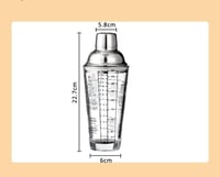 PIQIUQIU 400ml Rozsdamentes Acél Koktél Shaker Szűrővel és Keverővel 2