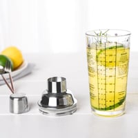 PIQIUQIU 400ml Rozsdamentes Acél Koktél Shaker Szűrővel és Keverővel 4