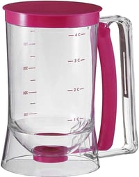 PIQIUQIU Cake Dough Scoop mérlegelt adagolóval, 900 ml, sütéshez és palacsintához 1