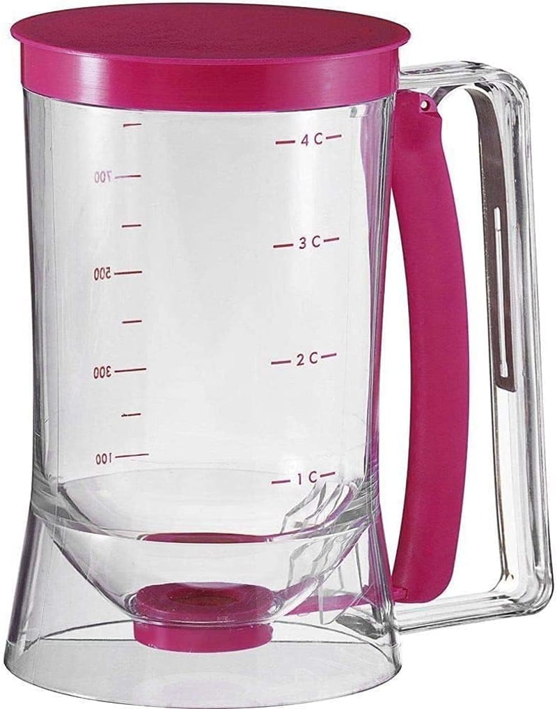 PIQIUQIU Cake Dough Scoop mérlegelt adagolóval, 900 ml, sütéshez és palacsintához