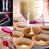 PIQIUQIU Cake Dough Scoop mérlegelt adagolóval, 900 ml, sütéshez és palacsintához 9