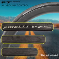Anvelopă Pliabilă pentru Cursieră Pirelli P7 Sport – Negru 2