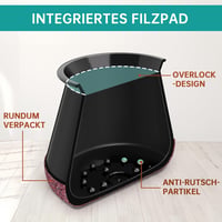 PISAO 32 db Fekete Szilikon Széklábvédő Sapka Filc Betéttel, Keménylaminált Padlóhoz, 14-20 mm 5