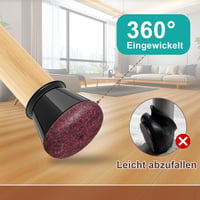 PISAO 32 db Fekete Szilikon Széklábvédő Sapka Filc Betéttel, Keménylaminált Padlóhoz, 14-20 mm 4