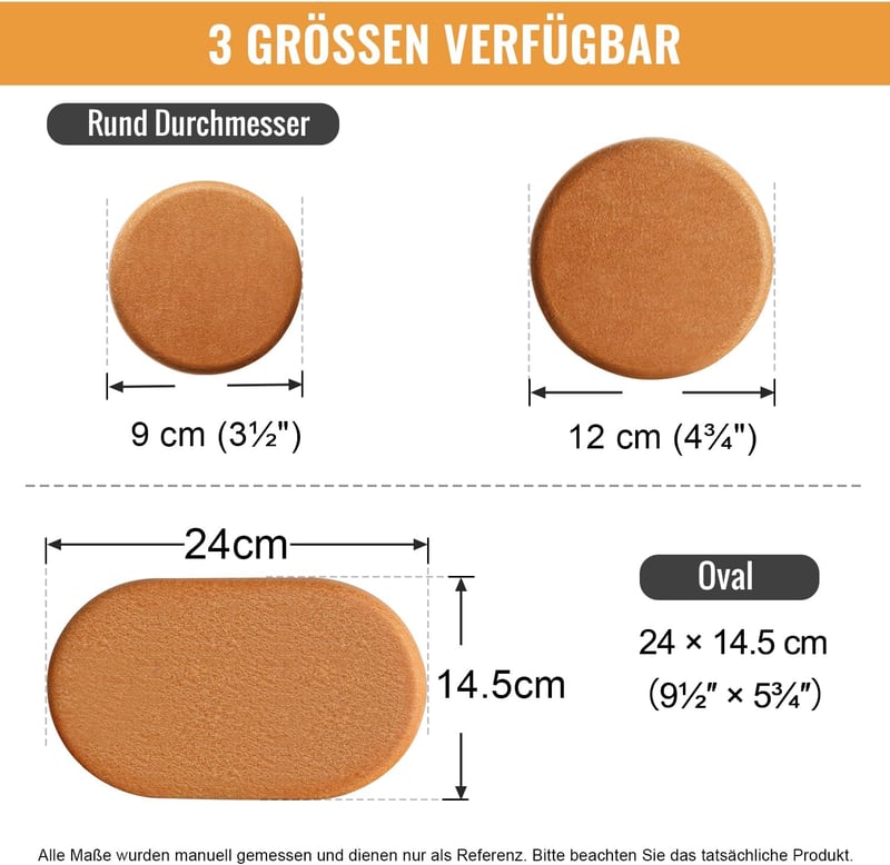 PISAO Bútor Csúszka 8 db-os Szett - 12 cm Filc Bútoralátét Nehéz Bútorokhoz, Padlóvédelem