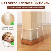 PISAO Szövetbetétes Szék Lábvédő Sapka 32 db, Parketta Védelmi Kupak 38-43 mm 3