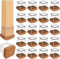 PISAO Szövetbetétes Szék Lábvédő Sapka 32 db, Parketta Védelmi Kupak 38-43 mm 1