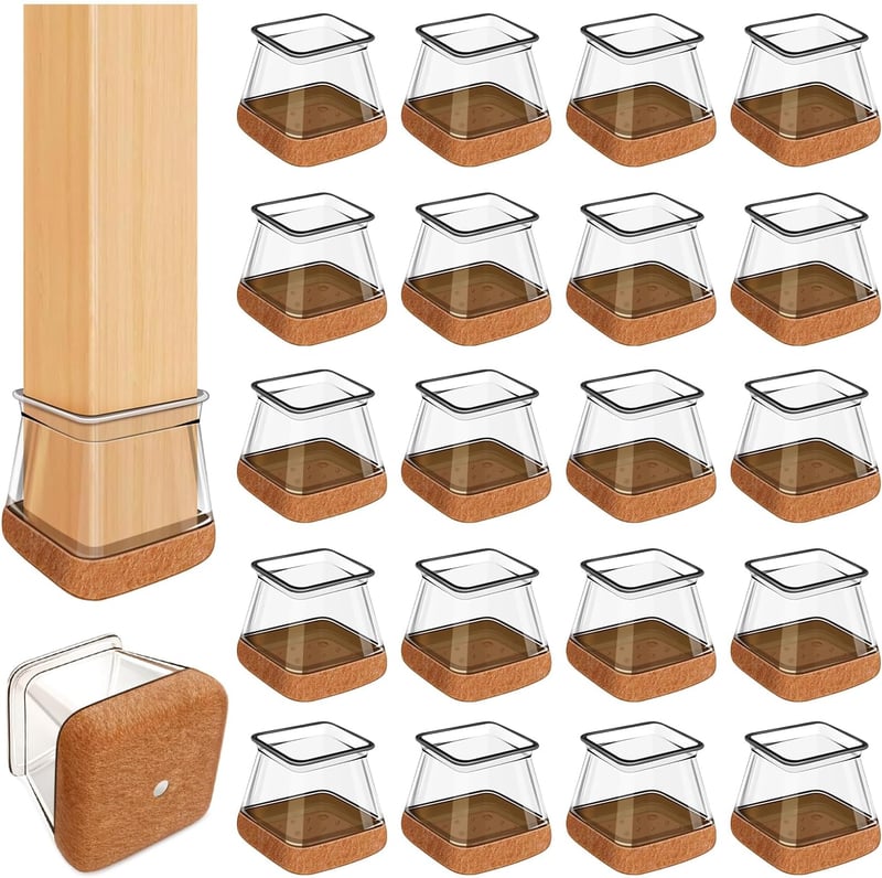 PISAO Szövetbetétes Szék Lábvédő Sapka 32 db, Parketta Védelmi Kupak 38-43 mm