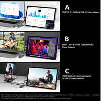 Pisichen 10.1" QHD 2.5K IPS Hordozható Érintőképernyős Monitor HDMI USB-C 5