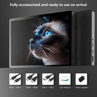 Pisichen 10.1" QHD 2.5K IPS Hordozható Érintőképernyős Monitor HDMI USB-C 7