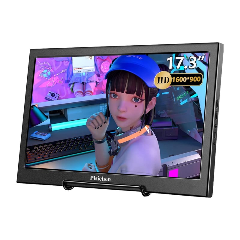 Monitor portabil PISICHEN 17,3" Full HD pentru laptop, PS4, USB/HDMI