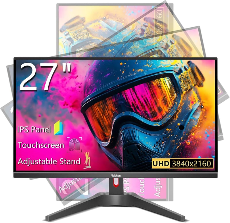 Pisichen 27" 4K UHD érintőképernyős gaming monitor 60Hz IPS kijelző