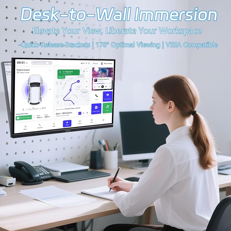 Pisichen 27" 4K UHD érintőképernyős gaming monitor 60Hz IPS kijelző