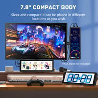 Pisichen 7,8" Érintőképernyős Hordozható Monitor - HD 1280x400P IPS Kijelző, 300cd/m² Fényerő, HDMI/USB-C, Beépített Állvány, Kompatibilis P 4