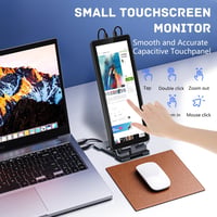 Pisichen 7,8" Érintőképernyős Hordozható Monitor - HD 1280x400P IPS Kijelző, 300cd/m² Fényerő, HDMI/USB-C, Beépített Állvány, Kompatibilis P 2