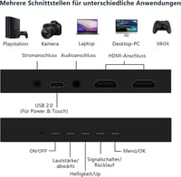 Pisichen 7 Colos Érintőképernyős Hordozható Mini Monitor - HD 1024x600 IPS Kijelző, Laptop, PS4/5, Raspberry Pi Kompatibilis 6
