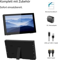 Pisichen 7 Colos Érintőképernyős Hordozható Mini Monitor - HD 1024x600 IPS Kijelző, Laptop, PS4/5, Raspberry Pi Kompatibilis 7